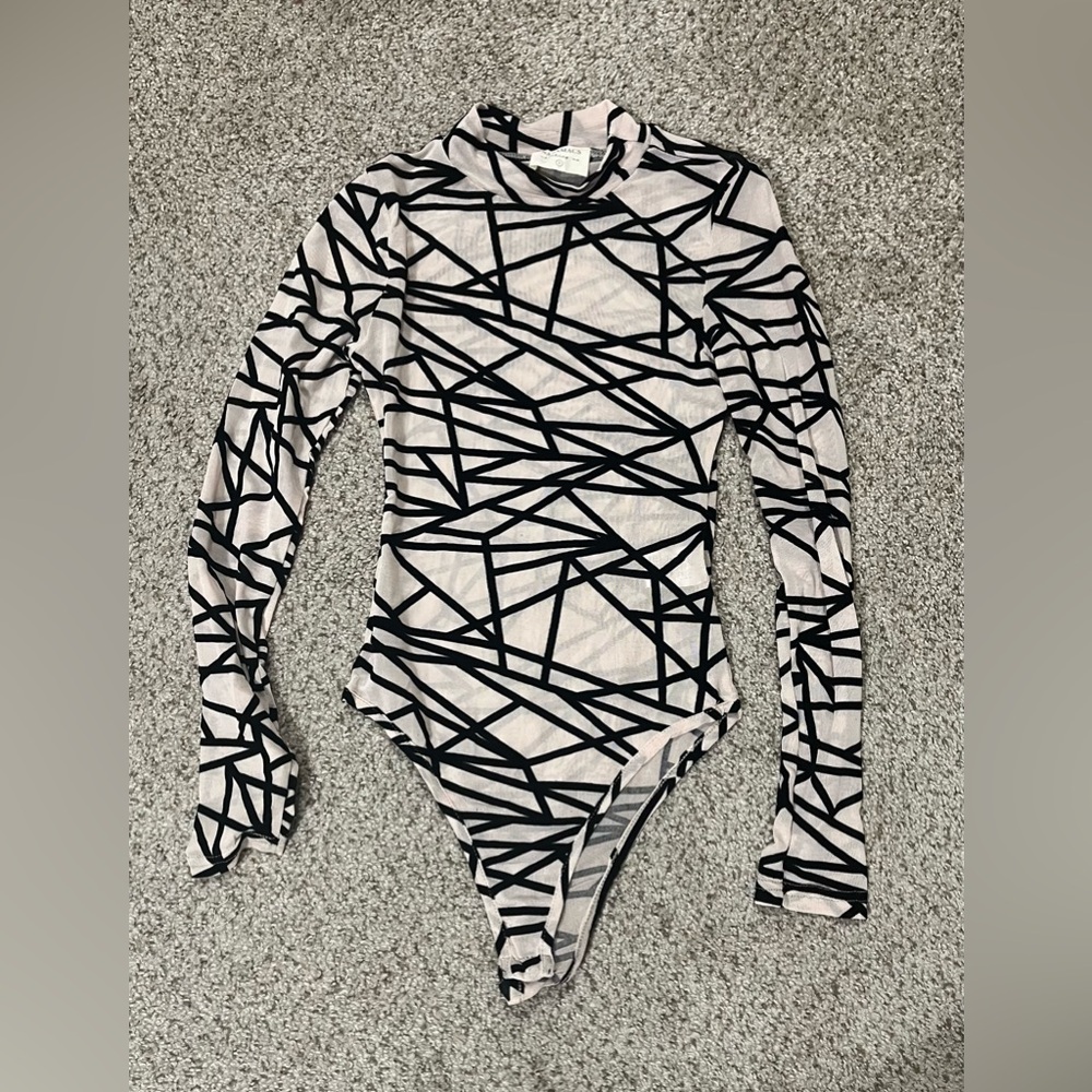 Sheer Geometric Bodysuit